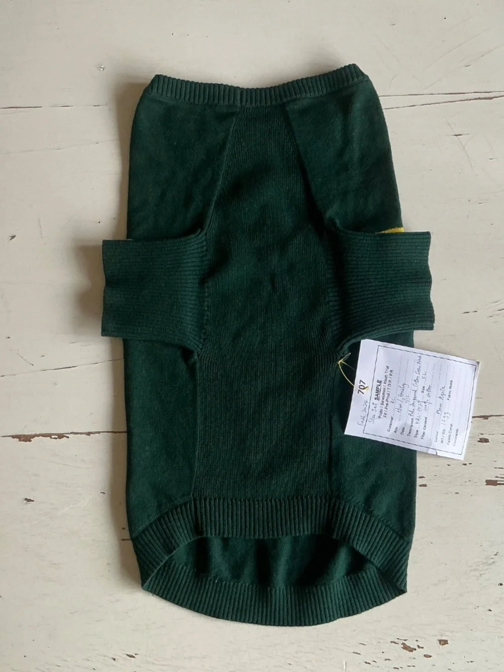 Sample New - POLO Ralph Lauren Forest Green Yellow POLO Pet DOG Sweater XL